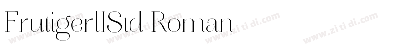 FrutigerlIStd Roman字体转换